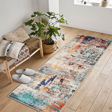 ANIXOL Washable Abstract Area Rug