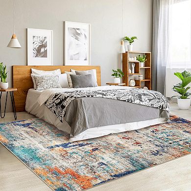 ANIXOL Washable Abstract Area Rug