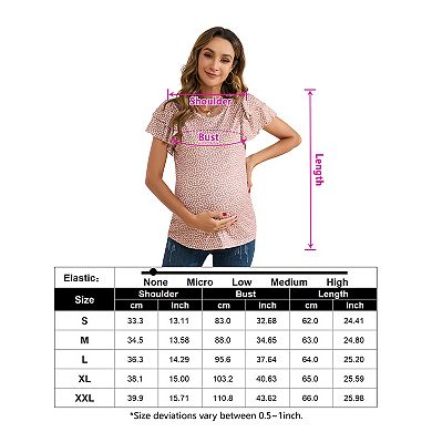 Women's Maternity Tops Flying Short Sleeve Stylish T-Shirt