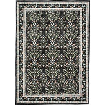 Distressed Washable Area Rug, Soft Low-Pile Vintage Rug for Living Room Bedroom Dining Room