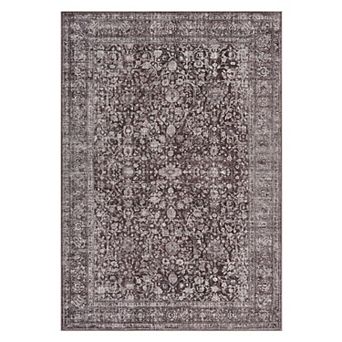 ANIXOL Vintage Washable Faux Wool Area Rug