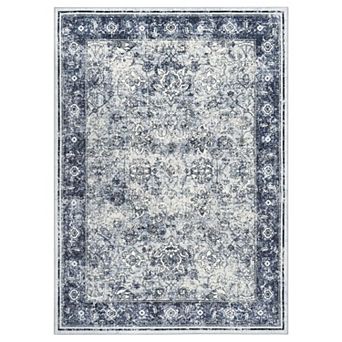 ANIXOL Vintage Washable Floral Area Rug