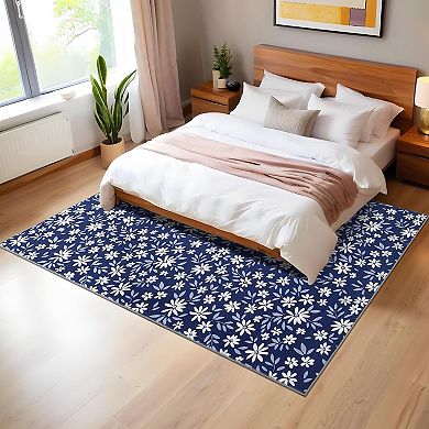 ANIXOL Large Floral Washable Rug