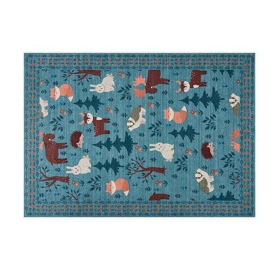 ANIXOL Washable Boho Floral Area Rug 9' x 12'