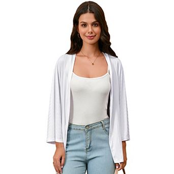Women's Lightweight Cardigans Batwing Long Sleeve Drape Open Front Casual Loose Cardigan Sweaters