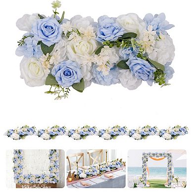 6Pcs Artificial Flower Garland,Realistic Flower Vines for Wedding Arch Decor,Faux Silk Floral Runner