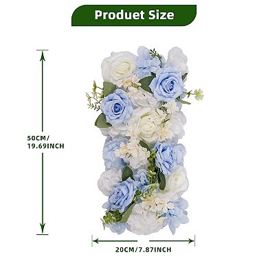 6Pcs Artificial Flower Garland,Realistic Flower Vines for Wedding Arch Decor,Faux Silk Floral Runner
