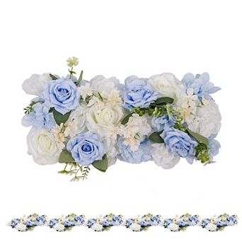 6 pc Artificial Flower Garland,Realistic Flower Vines for Wedding Arch Decor,Faux Silk Floral Runner