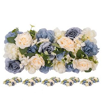 6 pc Artificial Flower Garland,Realistic Flower Vines for Wedding Arch Decor,Faux Silk Floral Runner