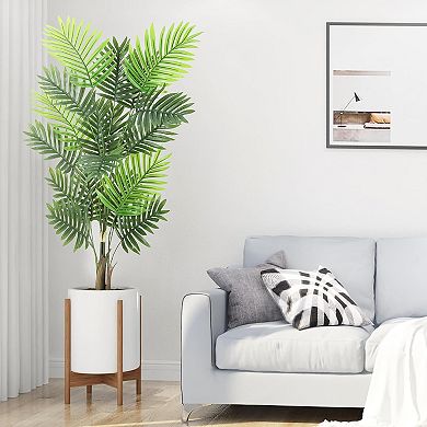 Artificial Palm Tree, Fake Palm Trees with Planter, Faux Palm Plants for Home Office Decor