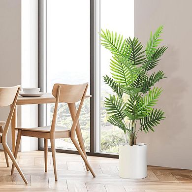 Artificial Palm Tree, Fake Palm Trees with Planter, Faux Palm Plants for Home Office Decor