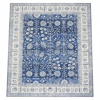 ANIXOL Vintage Floral Washable Area Rug