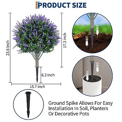 ANIXOL Set of 2 Artificial Boxwood Topiary Trees