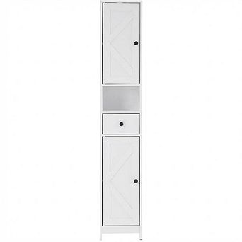 Tall Freestanding Bathroom Storage Cabinet with Adjustable Shelves