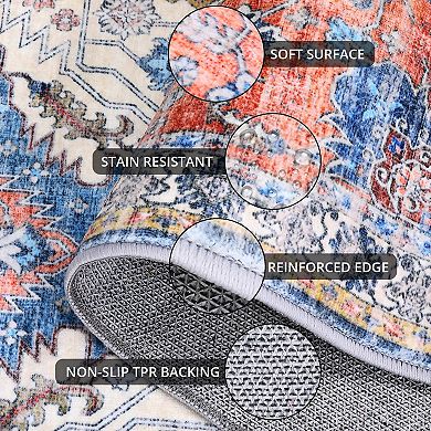 ANIXOL Machine Washable Low Pile Area Rug