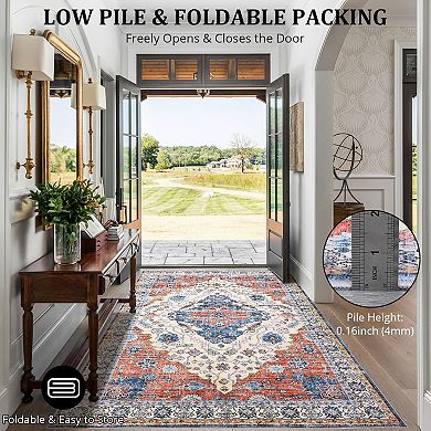 ANIXOL Machine Washable Low Pile Area Rug