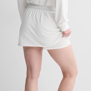 Juniors' Peanuts Coastal Terry Drawstring Skort