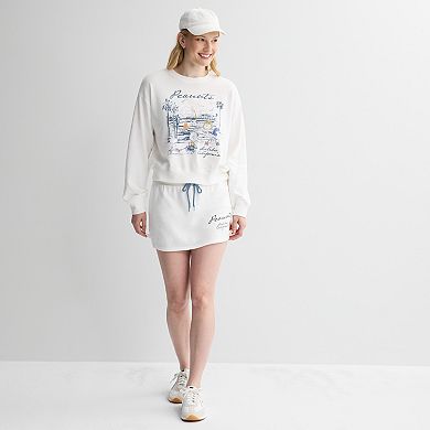 Juniors' Peanuts Malibu Graphic Pullover