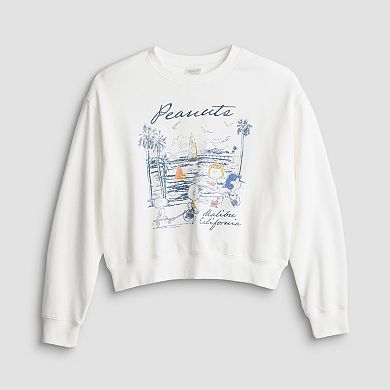 Juniors' Peanuts Malibu Graphic Pullover