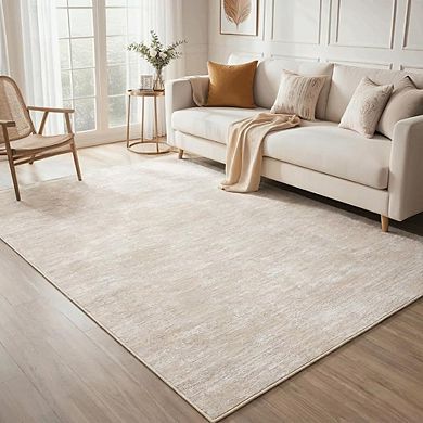 Area Rugs Modern Solid Washable Rug for Bedroom Non Slip Non Shedding Neutral Carpet