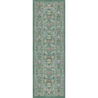 Washable Soft Floral Carpet Area Rugs for Dining Room Home Office Decor,Non Slip & Fade Resistant