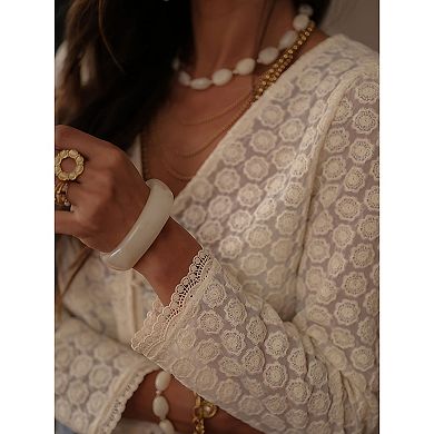 Women's Mesh Long Sleeved Slim Fit Short V-neck Base Top Shirt