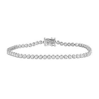 Diamond Brilliance Sterling Silver 1 Carat T.W. Lab-Grown Diamond Tennis Bracelet