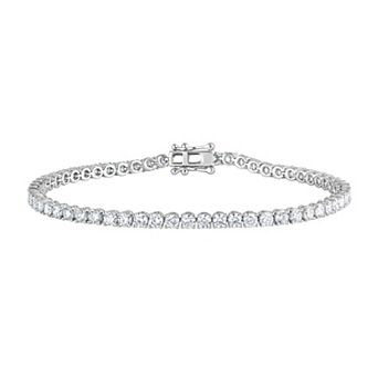 Diamond Brilliance Sterling Silver 5 Carat T.W. Lab-Grown Diamond Tennis Bracelet