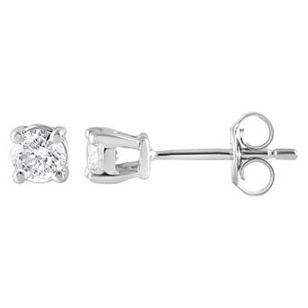 Diamond Brilliance Ruthenium Over Silver 1/4 Carat T.W. Lab-Grown Diamond Stud Earrings