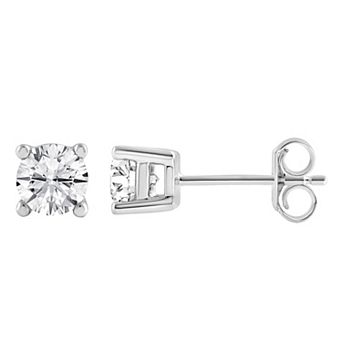 Diamond Brilliance Sterling Silver 1/2 Carat T.W. Lab Created Diamond Stud Earrings