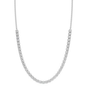 Diamond Brilliance Sterling Silver 3 Carat T.W. Lab-Grown Diamond Necklace