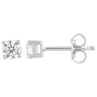 Diamond Brilliance Sterling Silver 1/2 Carat T.W. Lab Created Diamond Stud Earrings