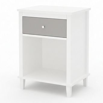 Homy Casa 26.8'' Wooden Nightstand with 1 Drawer & Open Shelf