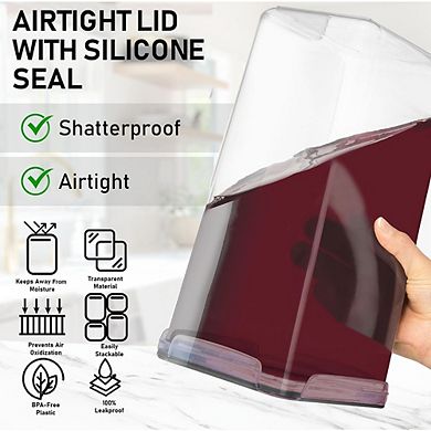 8.5L Extra Large Airtight Food Storage Containers, 2 Pack, BPA-Free