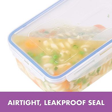 10-Piece Square Airtight Food Storage Container Set with Lids, BPA-Free, Clear