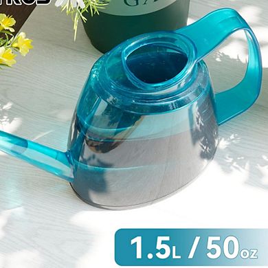 Clear Blue Plastic Garden Watering Can