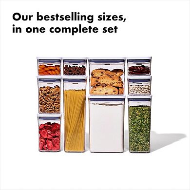 10-Piece Airtight POP Container Set for Pantry and Kitchen Storage