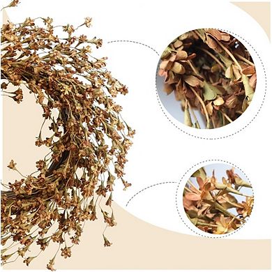 20" Fall Forsythia Wreath for Door & Wall - Thanksgiving Home Decor (Brown)