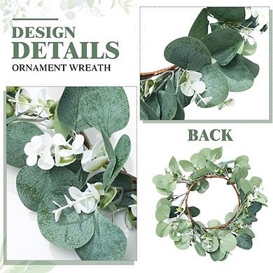 6 Pack 12 Inch Artificial Eucalyptus Wreaths for Front Door Spring Summer Decor