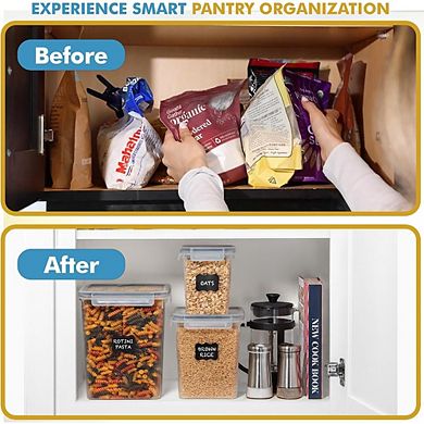 3-Piece Airtight Food Storage Container Set, 6L, 2.9L & 1.1L, BPA-Free