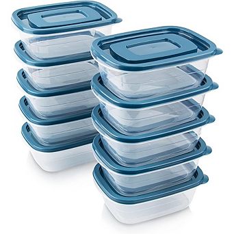 10 pc BPA-Free Food Storage Containers, 0.53-qt Microwave & Freezer Safe