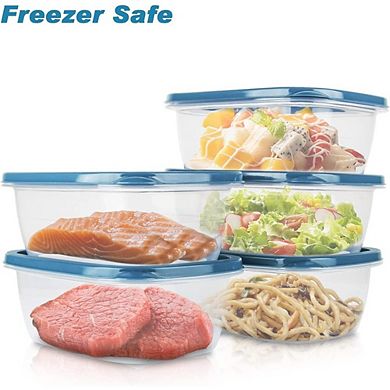 10-Piece BPA-Free Food Storage Containers, 0.53 Qt, Microwave & Freezer Safe
