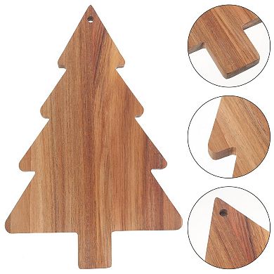 Christmas Tree Wooden Charcuterie & Cheese Board, 9.5x15 Inch Serving Tray