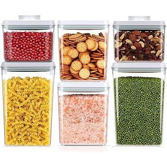 6 pc Airtight Stackable Food Storage Container Set with Lids, BPA-Free