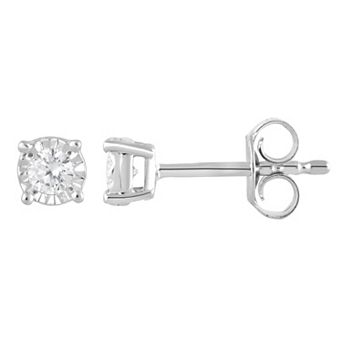 Diamond Brilliance Sterling Silver 1/4 Carat T.W. Lab-Grown Diamond Stud Earrings