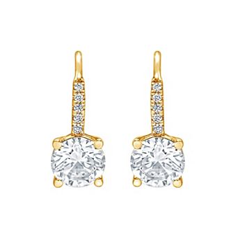 Diamond Brilliance 14k Gold Over Silver 1 1/3 Carat T.W. Lab-Grown Diamond Drop Earrings