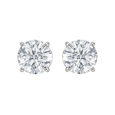 Diamond Brilliance Sterling Silver 1 1/2 Carat T.W. Lab-Grown Diamond Stud Earrings