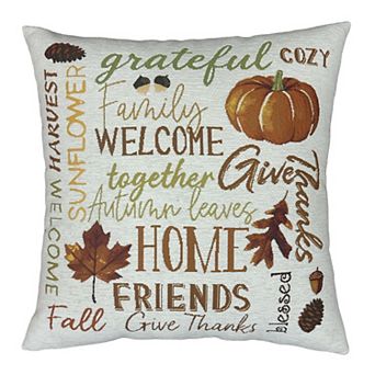 Celebrate Together™ Harvest Tapestry 18-Inch Decorative Pillow