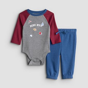 Baby Boy Jumping Beans® 2 pc Long Raglan Sleeve Bodysuit & Pants Set