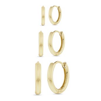 Aquamir Waterproof 3-Pair Hoop Earring Set